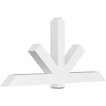 Ekena Millwork Kennewick Architectural Grade PVC Gable Bracket, 84"W x 38 1/2"H x 6"D x 6"F, 11/12 Pitch GBP084X39X0606KEN00